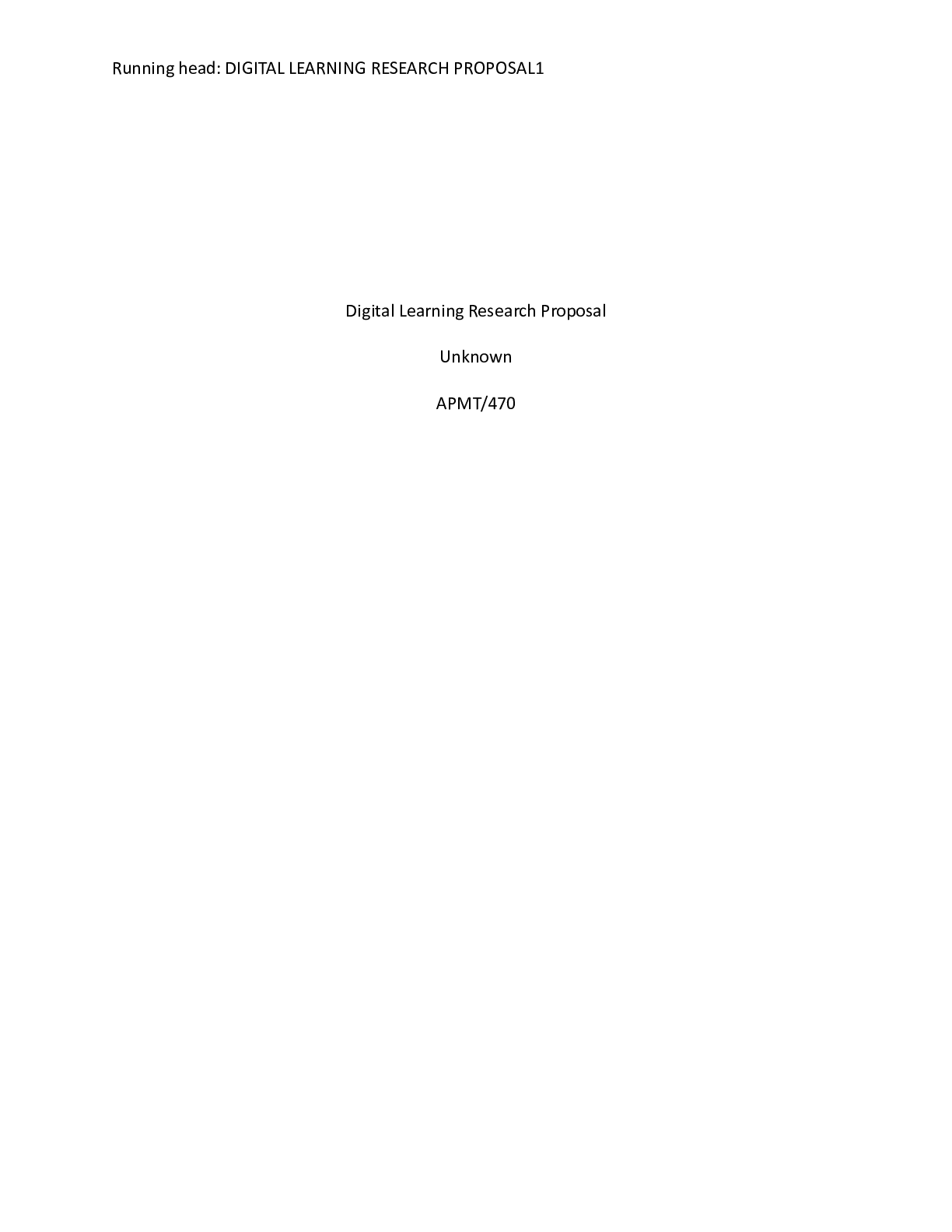 Preview image of Digital Learning Research Proposal Week 5.docx document